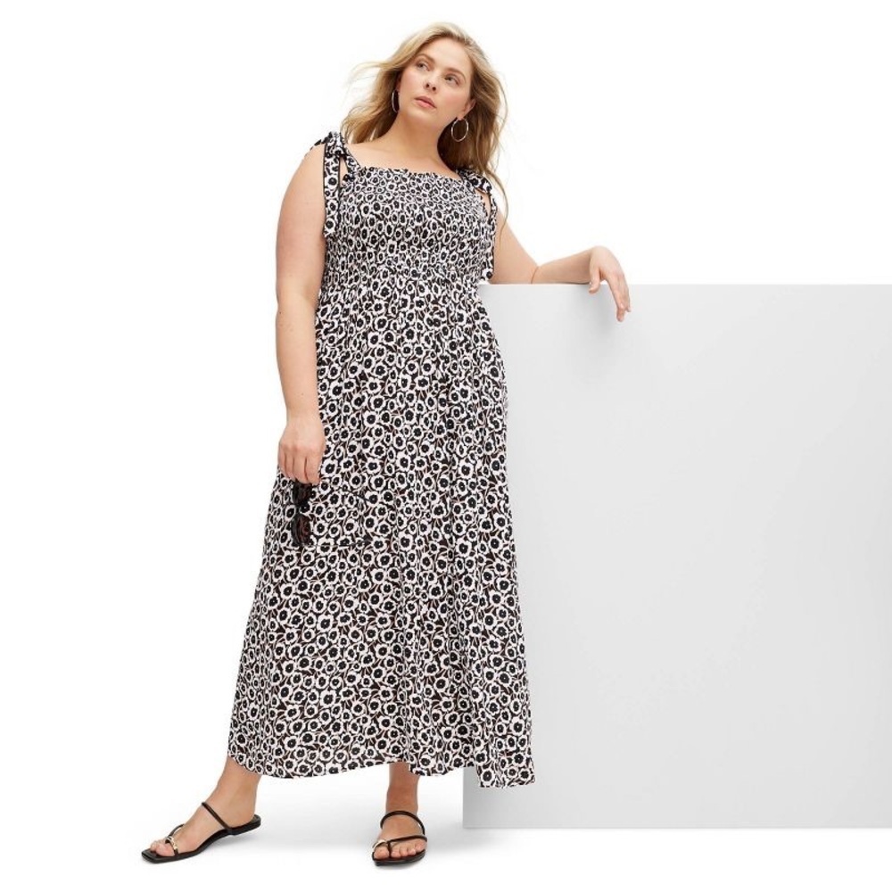 NWT DVF x Target midi maxi dress XL white black new